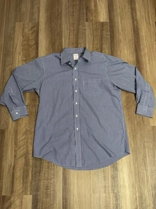 Brooks Brothers Dress Shirt Mens 16 1/2 - 32 Blue White Check Madison No Iron - Picture 1 of 6