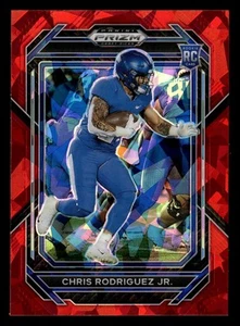 Chris Rodriguez Jr. Prizm Red Cracked Ice #130 Commanders ROOKIE - Imagen 1 de 2