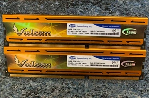 ๐ DDR3-2133MHz 16GB =2x 8GB Team Group, Vulcan Yellow Memory RAM - Picture 1 of 6