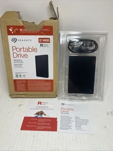 Seagate STGX2000400 2TB USB 3.0 External Hard Drive - Black - Afbeelding 1 van 5