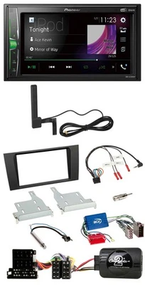 Pioneer MP3 DAB Lenkrad 2DIN Bluetooth Autoradio für Audi A4 99-01 Aktivsystem - Bild 1 von 4