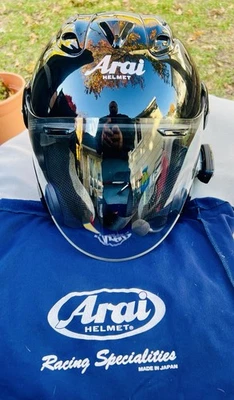 Casco Cara Abierta Arai CT-Z De Colección/Negro/Visera Transparente/Cardo Freecom 4X/Talla M Foto 1 de 4