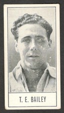 CRICKET TRADE CARD Barratt & Co 1957 Test Cricketers Series B T E BAILEY