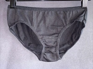 Hanes Girl Size 10 Y2K Hi-Cut Black Cotton Bikini Panty Underwear - Picture 1 of 5