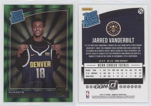 2018 Donruss Rated Rookies Holo Green Laser /99 Jarred Vanderbilt #151 Rookie RC