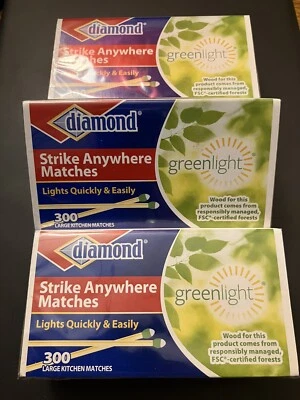 (3 boxes) (300 per box)Vintage Diamond Strike Anywhere Matches - Image 1 of 4