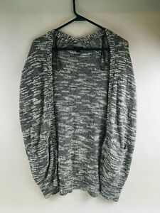 Nollie Open Cardigan Sweater Vest Women's Size Small Gray Knit Sleeveless Pocket