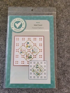 New Well Said Panel Quilt Pattern by Sandy Gervais PIeces From My Heart - Picture 1 of 2