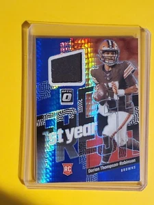Dorian Thompson-Robinson 2023 Optic #FYF-DTR 1st Year Fresh RC Patch Blue Hyper - Picture 1 of 12
