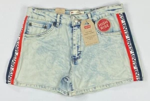 Girl's Youth Levi's High Rise Shorty Adjustable Waist Stretch Denim Shorts 16 - Picture 1 of 2