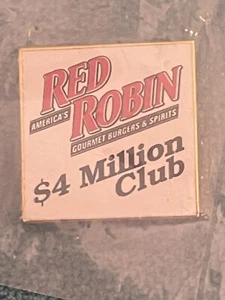 Prendedor de solapa RR Red Robin $4 millones club restaurantes raro de colección - Imagen 1 de 1