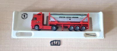 Albedo/Herpa VOLVO FH16 Spedition Luible Gunzburg container OVP 1:87 - Immagine 1 di 4