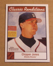 2001 TOPPS HERITAGE  CLASSIC RENDITIONS INSERT BRAVES CHIPPER JONES #CR5