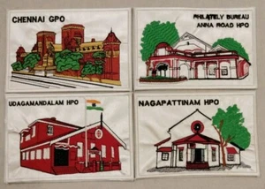 India's First Embroidered Postcards Issued By India Post Limited Only 200 Issued - Picture 1 of 2