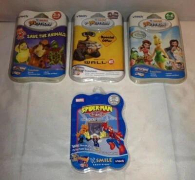 V. SMILE V-MOTION Cartridge Lot New - Wonder Pets Wall-E Tinker Bell + 3-8 Years - Image 1 of 4