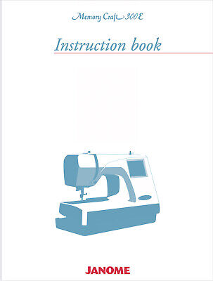 Libro De Instrucciones Manual De Usuario Janome Memory Craft 300e • 5.54€