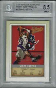 Fleer Authentix Vince Carter 2001-02 primera fila paralelo #24/100 Raptors BGS 8,5 - Imagen 1 de 2