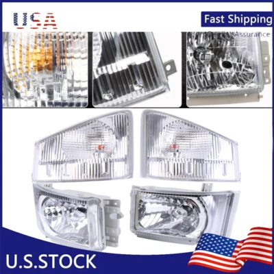 For 2008-2020 ISUZU NPR NPR-HD NQR NRR Headlights LEFT and RIGHT Corner Lamps - Image 1 of 4