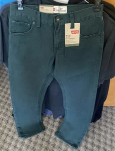 Levis 513 Jeans Kids 12 Regular 26X26 Ponderosa Pine Denim Slim Fit Straight NWT - Picture 1 of 5
