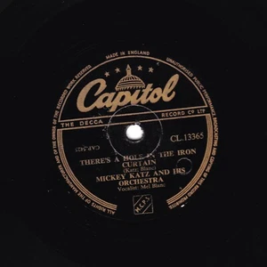 JEWISH COMEDY MICKEY KATZ 78 THERES A HOLE IN THE IRON CURTAIN CAPITOL CL13365 E - Picture 1 of 2
