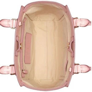 Cole Haan Tote Shoulder Bag Gladstone Textured Leather Top Handle Blush Pink - Picture 1 of 5