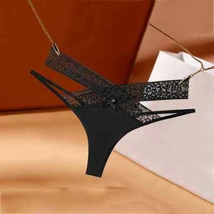 Sexy Floral Lace Mesh Sexy Lingerie Panties Women Plus Size Low Rise Hollow Out - Picture 1 of 25