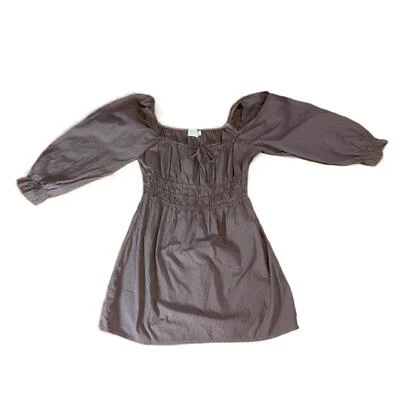 Vestido Nation Ltd para mujer a rayas manga larga cuello cuadrado línea A mediano Foto 1 de 4