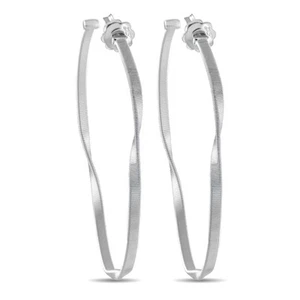 Marco Bicego Marrakech 18K White Gold Hoop Earrings MB13-070225 - Picture 1 of 6