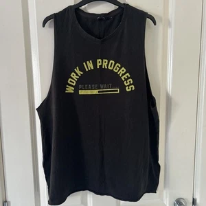 New Look Women’s Black “Work In Progress” Vest Top Size 16 - Picture 1 of 6