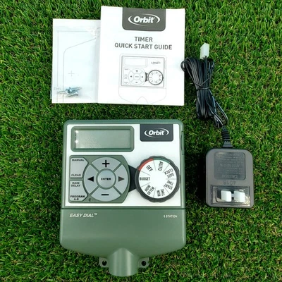 Temporizador de rociadores Orbit Easy Dial 6 estaciones 57596 con programación lógica fácil de configurar Foto 1 de 4