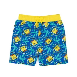 SpongeBob SquarePants Boys Repeat Print Swim Shorts (NS7142) - Picture 1 of 5