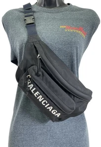 Balenciaga Sport Nylon Logo Embroidered Wheel Belt - Picture 1 of 7