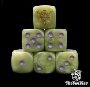 Green plague lords for grimdark fantasy tabletop wargames D6 rot war dice - Picture 1 of 4