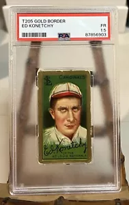 1911 T205 Gold Border Ed Konetchy PSA 1.5 Rare Hassan Back - Picture 1 of 2