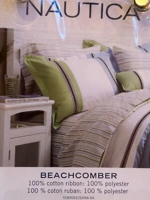 Almohada única (1) Nautica BEACHCOMBER estándar 26" x 20" falsa NUEVA en paquete Foto 1 de 4