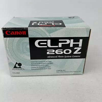 Canon ELPH 260Z 35mm Advanced Photo System Camera 30-60mm Manual Untested - Image 1 of 4