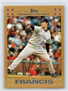 JEFF FRANCIS 2007 Topps Gold Parallel Baseball #223 Colorado Rockies 0740/2007