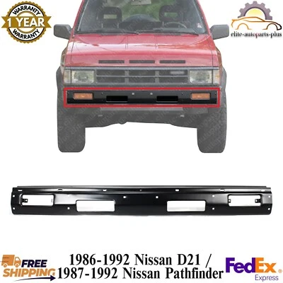 Parachoques delantero central de acero pintado para Nissan D21 1986-1992 / 1987-92 Pathfinder Foto 1 de 4