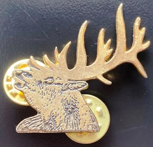 Vintage Empire Pewter Elk Head Pin - Free Combined S/H - Picture 1 of 2