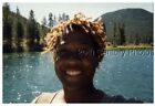 Color Photo F_2810 Black Woman On Lake Taking Slef Shot