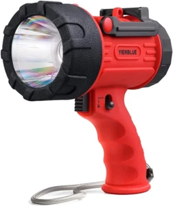 YIERBLUE Rechargeable Spotlight with 200000 Lumen LED, IP67 Waterproof Handheld - Picture 1 of 12
