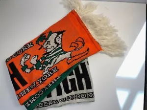 Bufanda multicolor vintage de fútbol irlandés de lucha Notre Dame con flecos 48" x 7" - Imagen 1 de 2