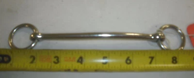 SMITH-WORTHINGTON 5" Straight Mouth Overcheck Bit Loose Ring for Dressage / Horse Riding