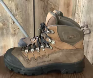 Womens MONTRAIL Hiking Trail Boots GENTORW1711 Brown Black Suede VIBRAM 7.5 W - Picture 1 of 14
