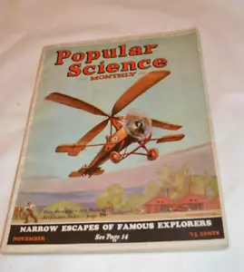 Vintage Popular Science Monthly 1926 November Autogiro Era Of Safety Complete (1 - Imagen 1 de 7