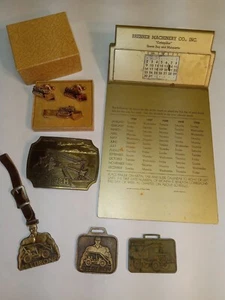 Vintage Construction Lot Caterpillar Advertising Pettibone Euglid Watch Fobs P&H - Picture 1 of 19