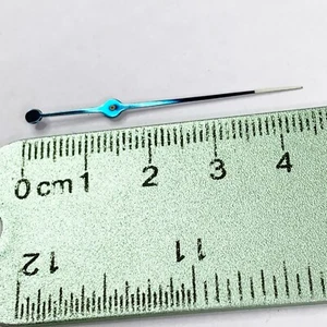 Blaue Stahl Taschenuhr Uhr Sweep Sekundenzeiger 44mm Uhrmacher Reparaturteil NOS - Bild 1 von 10