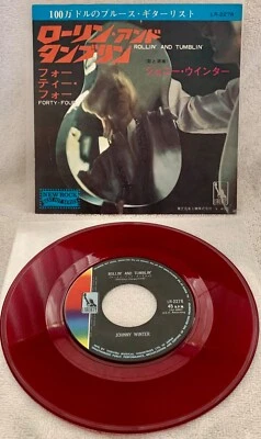 JOHNNY WINTER "ROLLIN' AND TUMBLIN" ULTRA-RARE 1969 JAPANESE SINGLE RED WAX W/PS Foto 1 de 2