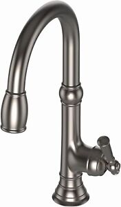 Newport Brass Jacobean Stainless Steel Kitchen Faucet with Pull-down Spray 2470-