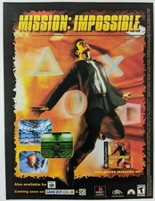 Mission Impossible Print Ad Game Poster Art PROMO Official Nintendo 64 N64 PS1
